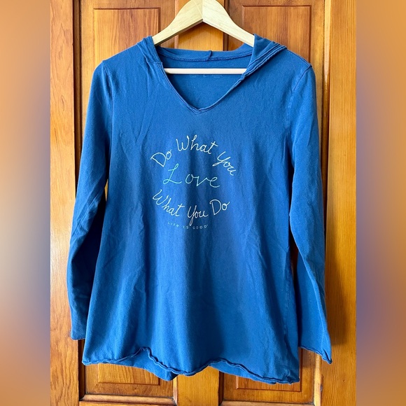 Life Is Good Tops - Life Is Good Blue Long Sleeve Tee with Inspirational Text